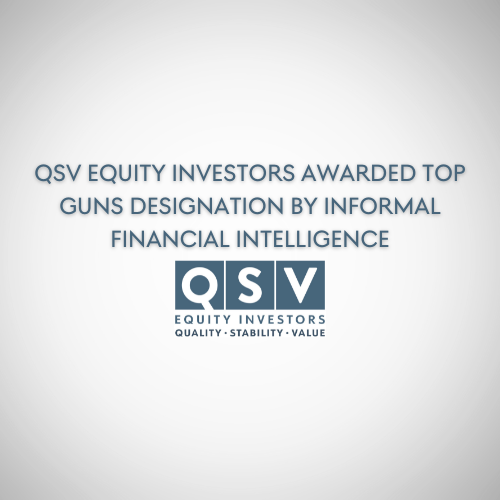 QSV Equity Investors Awarded Top Guns Designation by Informal Financial Intelligence